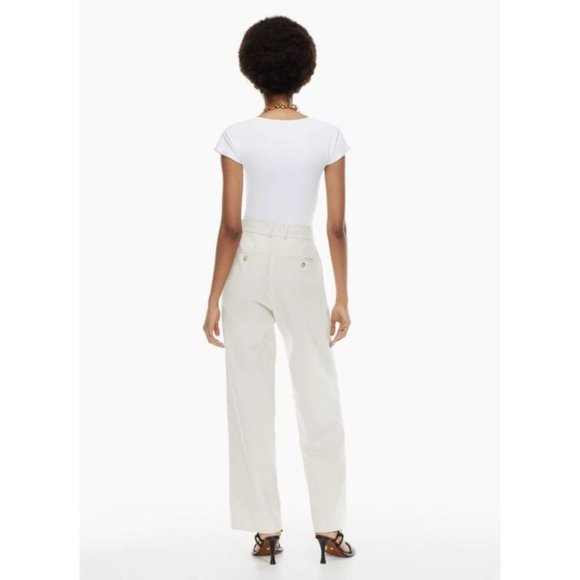 Aritzia Babaton Contour Straight Neck Bodysuit Square-neck cap-sleeve bodysuit L - Picture 4 of 16